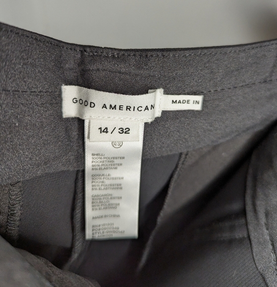 NWT Good American Wide Leg Bonded Trousers Size 14 - Picture 3 of 6